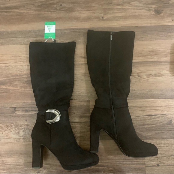 Impo Black Obia High Heel Dress Boots With Buckle Size 9.5 Women’s Boots - Picture 4 of 14